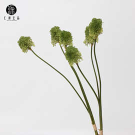 工厂直销 仿真花3头葱球假花 软胶装饰蒲公英果家居植物插花配材