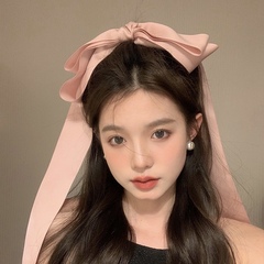Jennieは同じサイズの大きいフランスの長いリボンのリボンのヘアピンの少女のリボンのスプリングを持っています。
