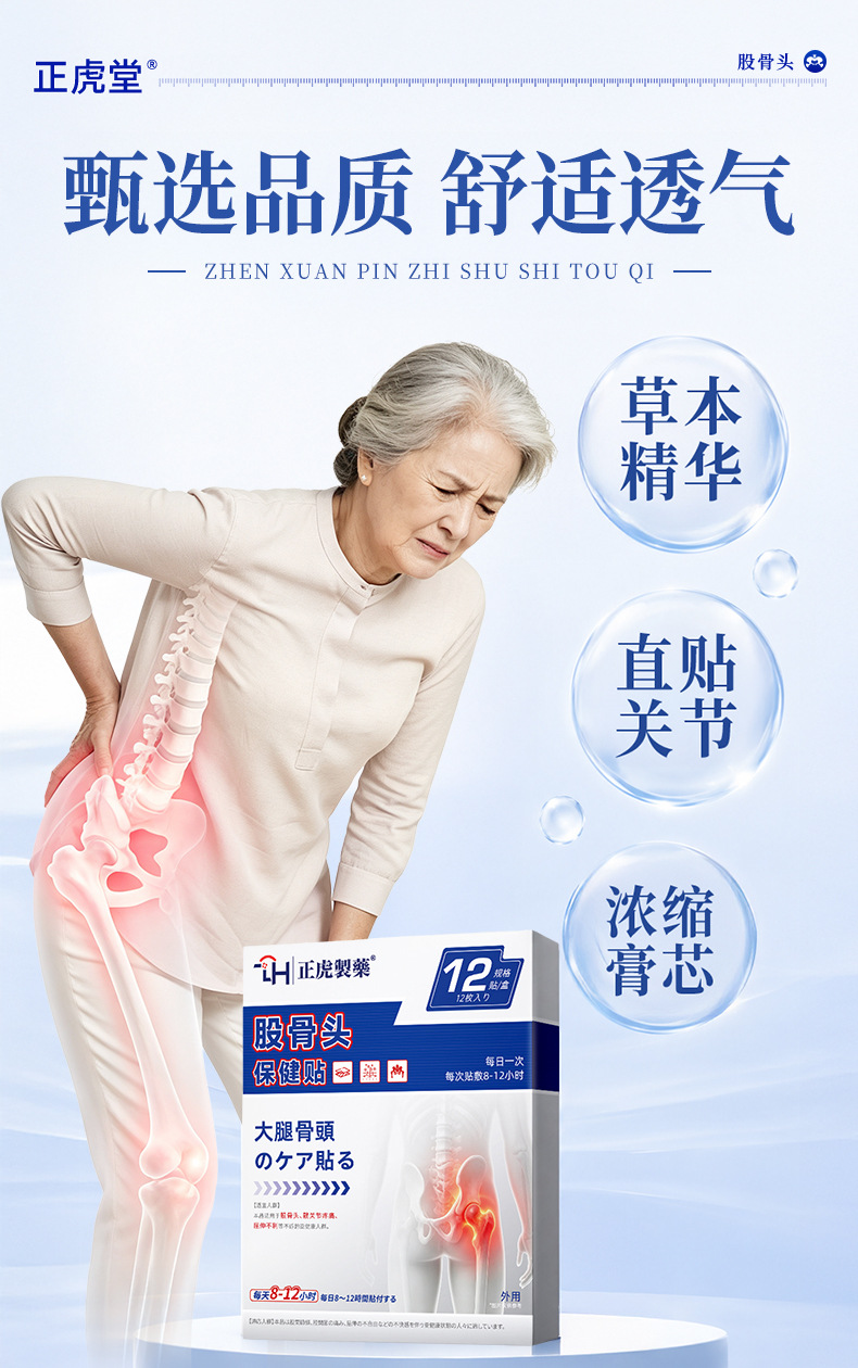 Self-Heating Hip and Sciatic Nerve Care Patch 12 Patches per Box for Adults specifications
