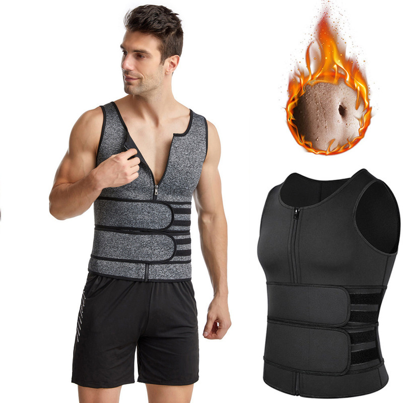 Men's Belly-Tinting Vest Body-Shaping Double-Breasted Body Shaping Shaping Shaping Shaping Shaping Beer Belly Meat-Hidden Hot-Fit Sports Tight-Fit Dress