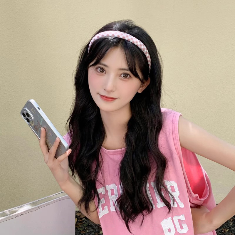 Colegio coreano estilo estriado bandas de cabeza de chicas simple bandas de pelo delgado de presión universal tarjeta de pelo 2025 nuevo toque de cabeza primavera