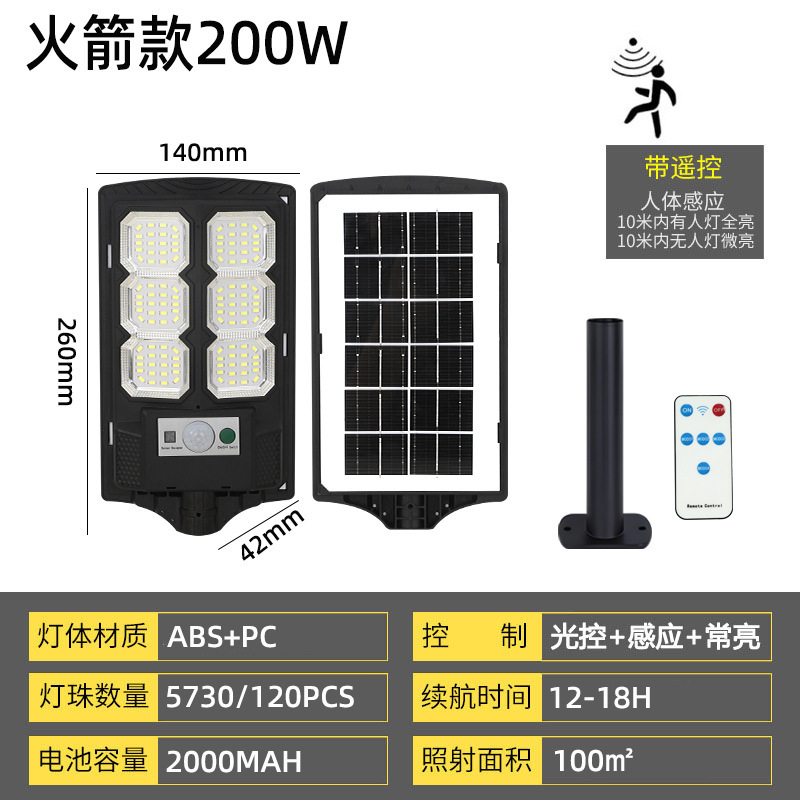 Comercio electrónico transfronterizo caliente interruptor de luz solar al aire libre control remoto iluminación de inducción automática lámpara de patio al aire libre lámpara de pared