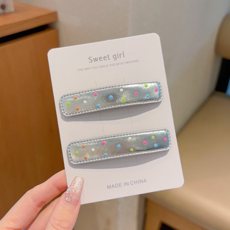 Punto de onda de color nubes clip de cabello para niños corteza plateada clip de cabello para niñas clip de frangeo lateral clip de cabello dulce clip de cabello BB