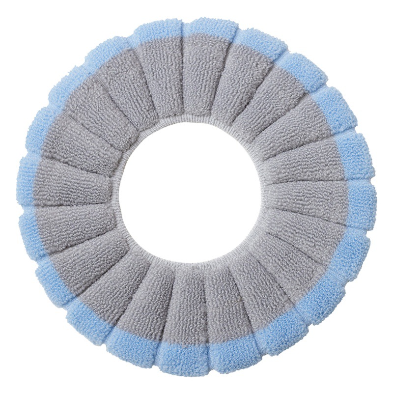 Asiento de inodoro O-type arandela de inodoro de punto engrosada cubierta de inodoro lavable cubierta de inodoro asiento de inodoro de dibujos animados para el hogar