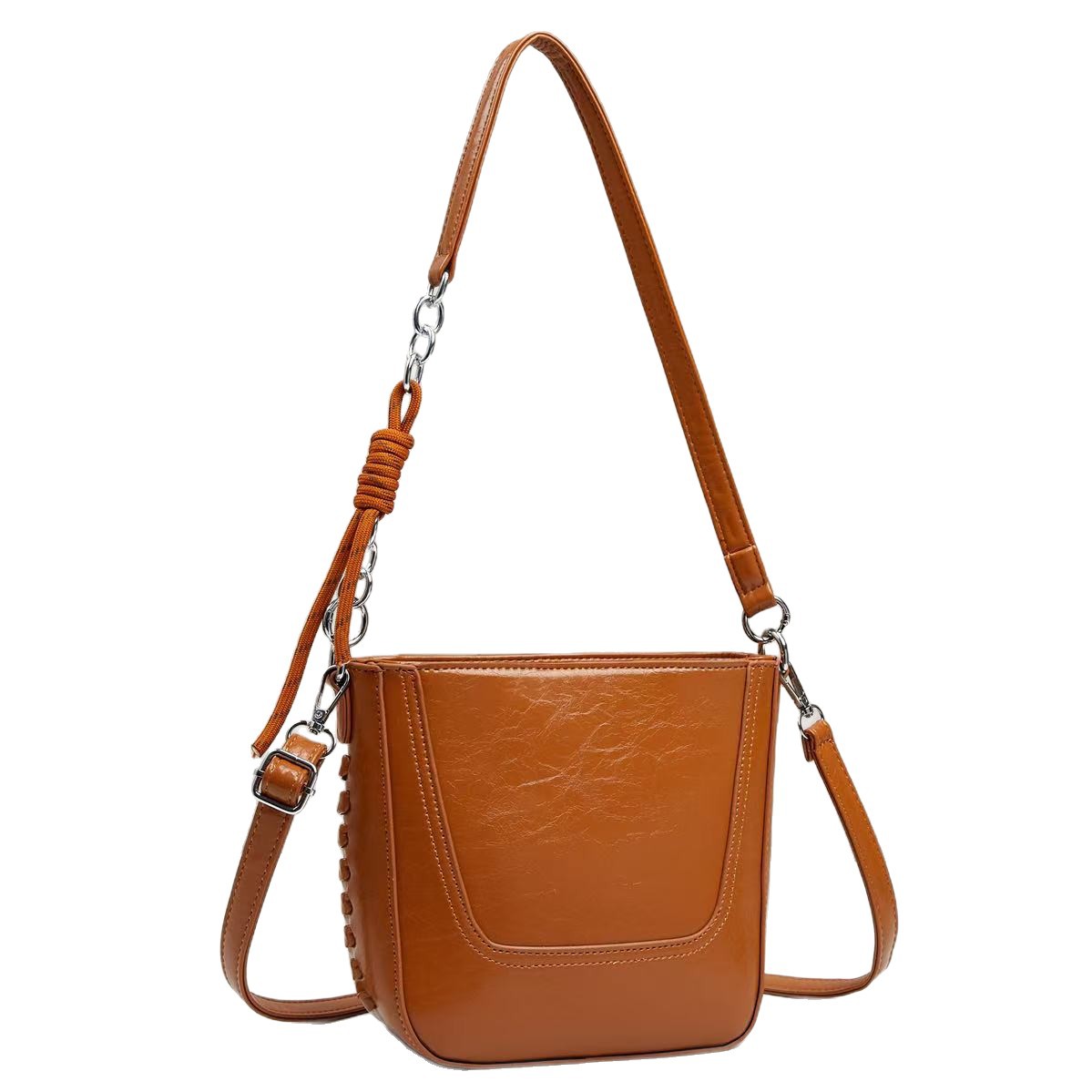 Bolsa de cubo retro para mujeres 2025 nuevo tipo bolso de hombro único bolso de mano casual bolso de transporte cross-border image 6