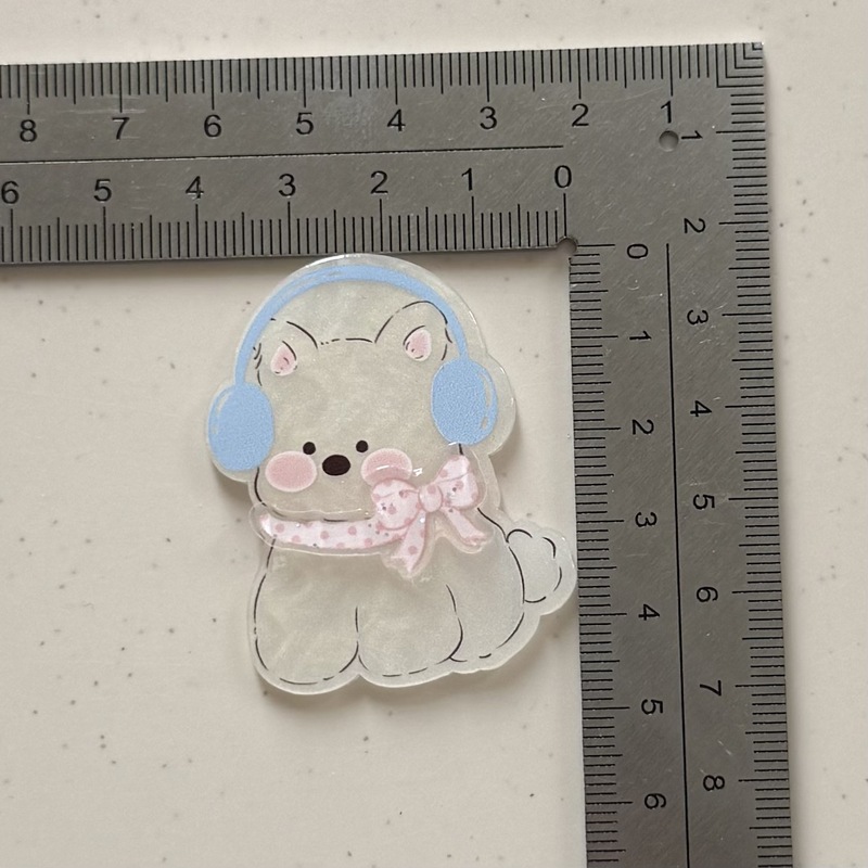 新しいカラフルな二層ウエストハイランド子犬アクリルアクセサリー弓水滴ジュエリー DIY 手作り材料|undefined
