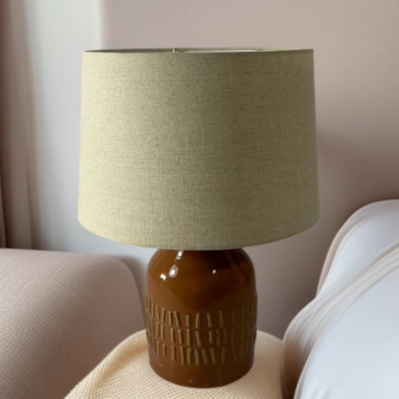 lámpara de escritorio de cerámica francesa medieval sala de estar dormitorio cabecera de cama de diseño retro atmósfera sensación de silencio luces de suelo de alto nivel