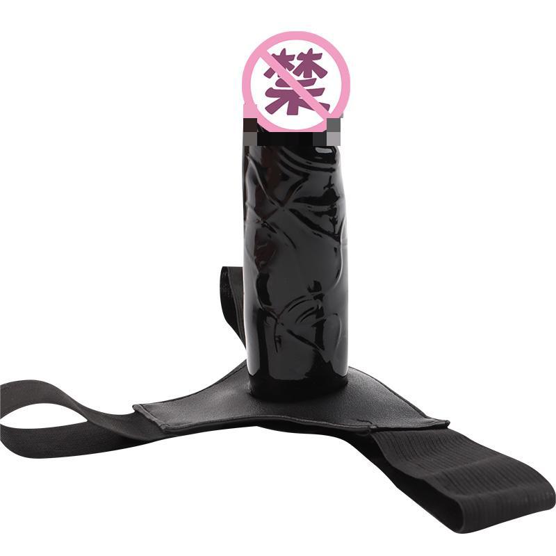 Wearable Hollow Strap-on Dildo Cover, Soft TPE, Brown, Boxed — detail image 9