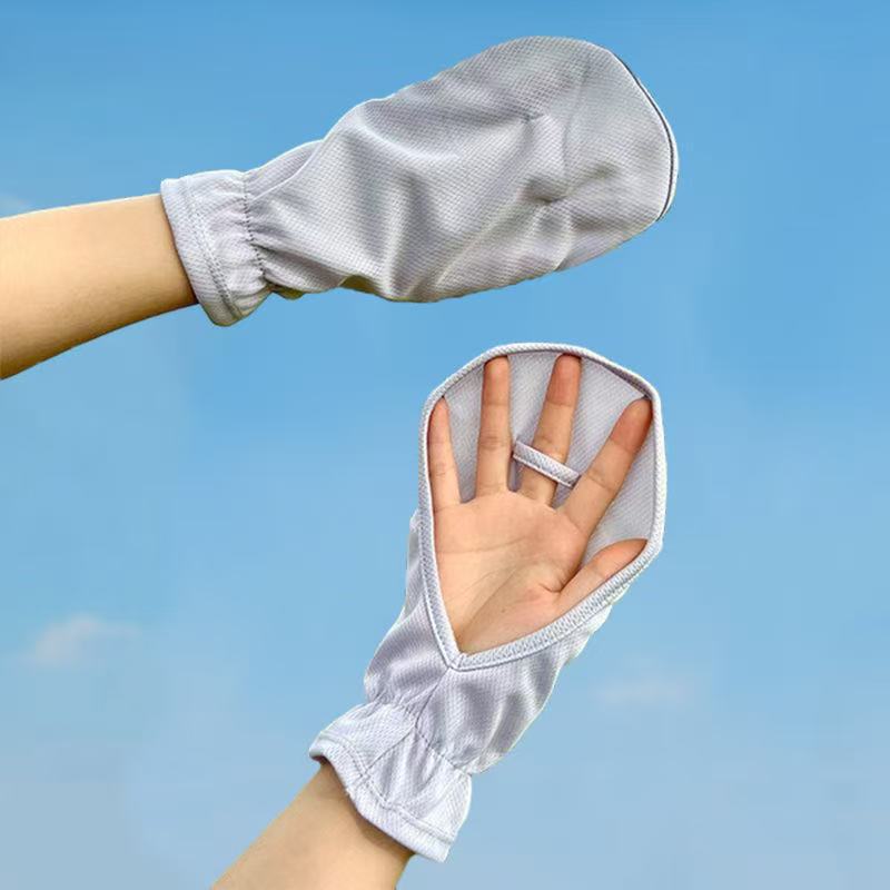 Guantes de protección solar para automóviles eléctricos de ciclismo con seda de hielo transpirable anti-UV conducir al aire libre protección solar delgada image 9