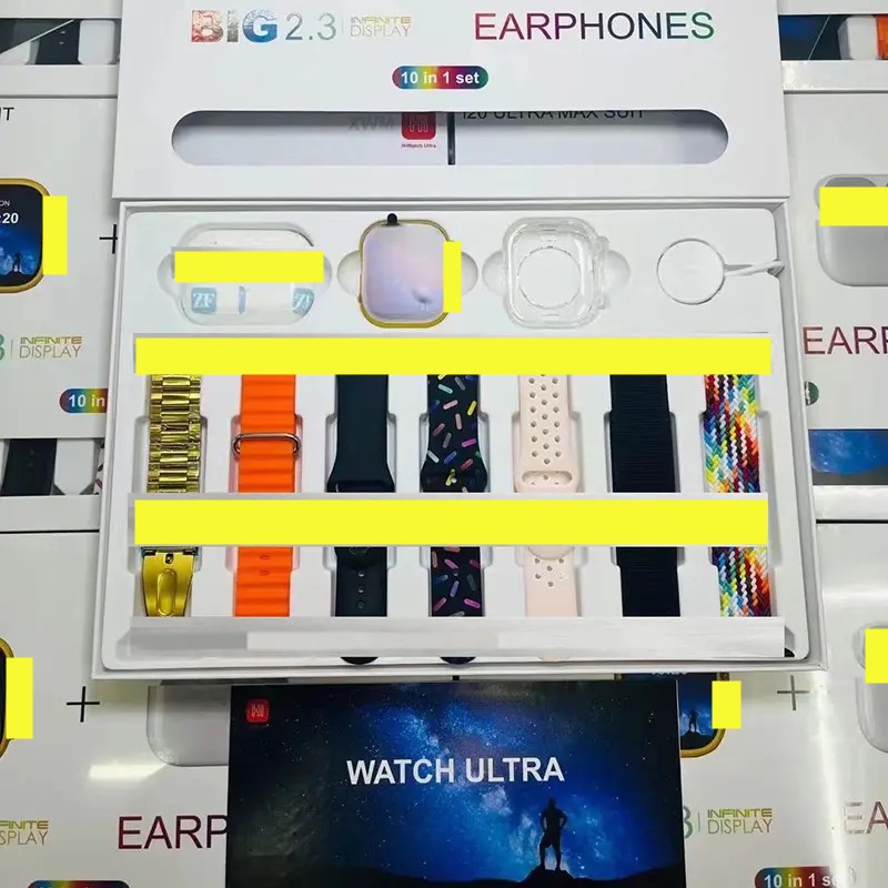 10in1 ultra sports watch TWS Bluetooth headset i20 ultra max suit smart watch