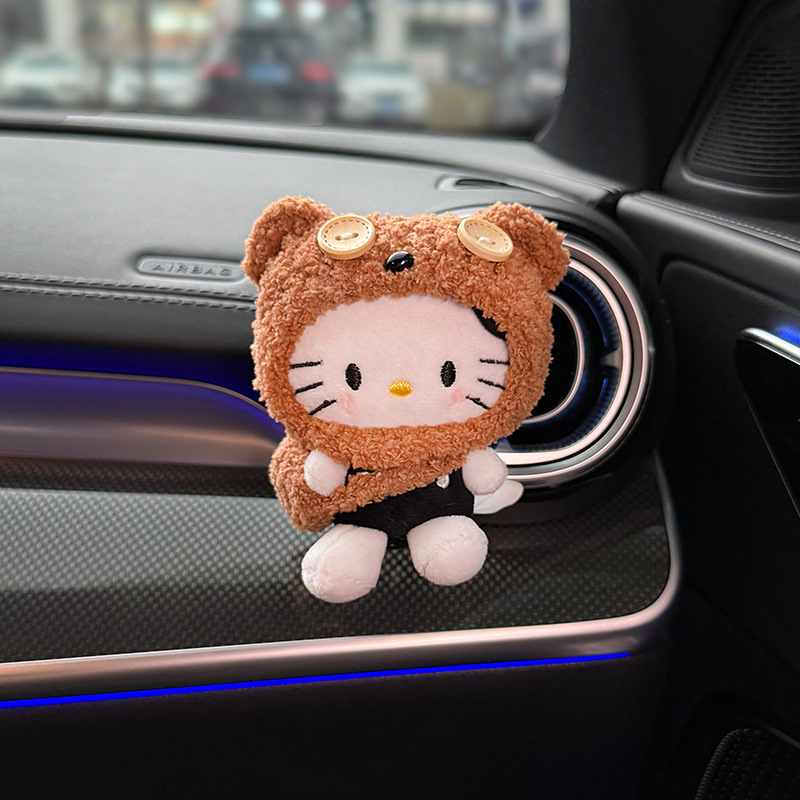 Cute Kitty automóvil ventilación perfume decoración 2025 nuevo creativo adorable muñeca de peluche para automóviles adornos