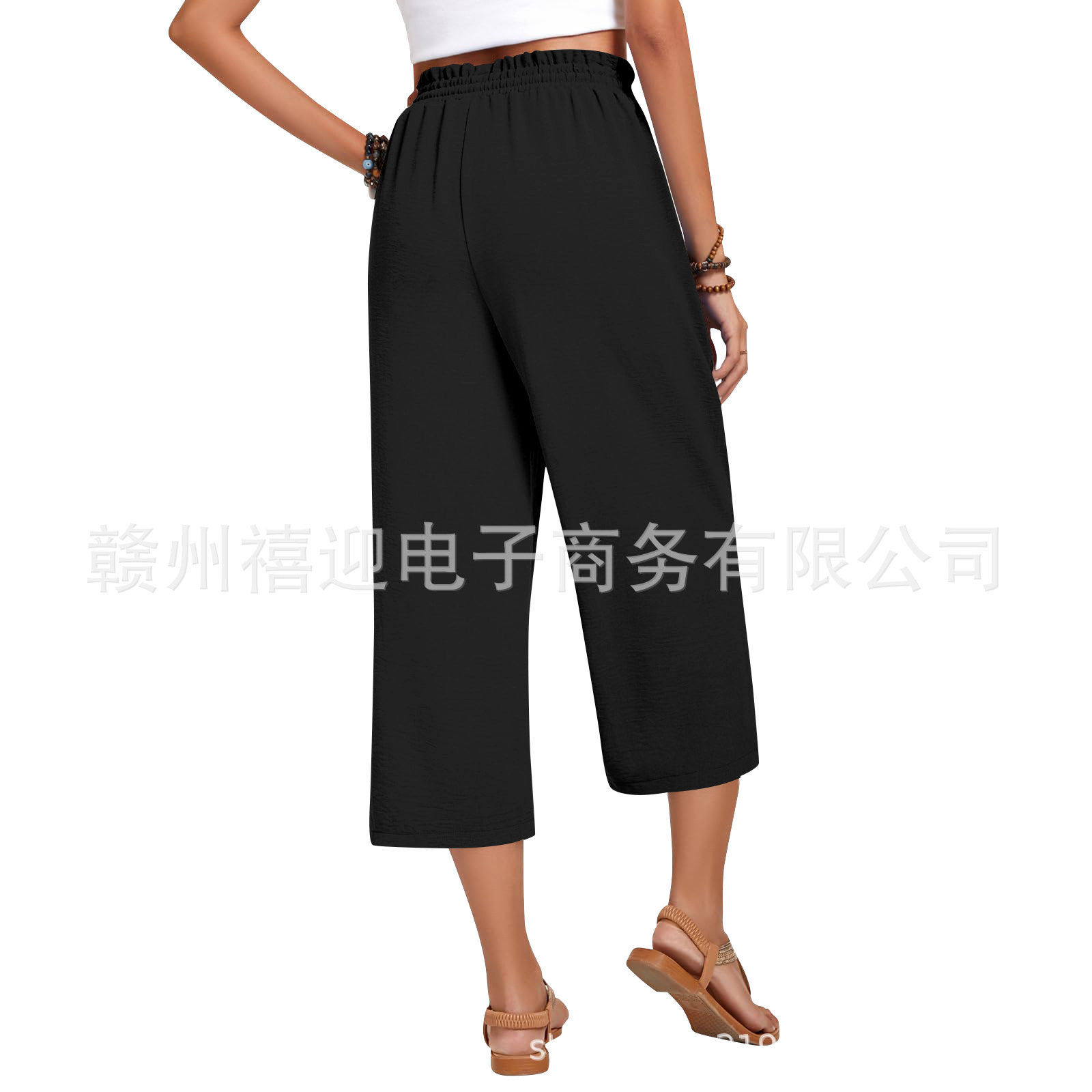 Nine-point pants-black