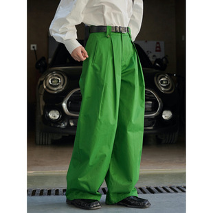 Lou Fu Spring New Korean Yuppie Style Commuter High Waist Wide Leg Pants Loose Slim Look Women's Casual Trousers