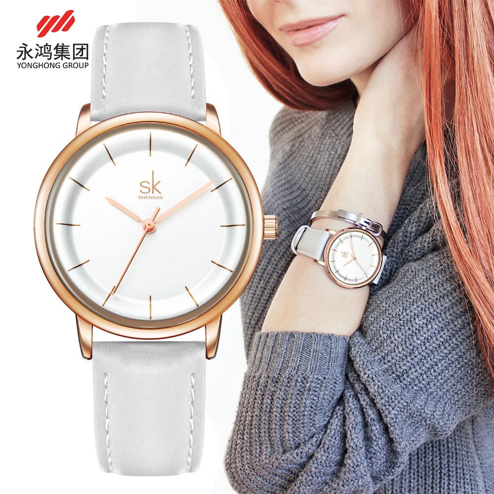 SK Watch Women's Casual Waterproof Fashion Watch Women's Simple Quartz Watch Women's Watch Wholesale Cross-border Live Watch Women