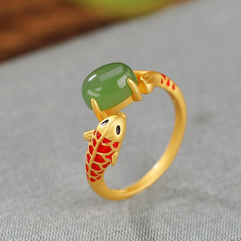 Ring, enamel, accessory, retro cheongsam