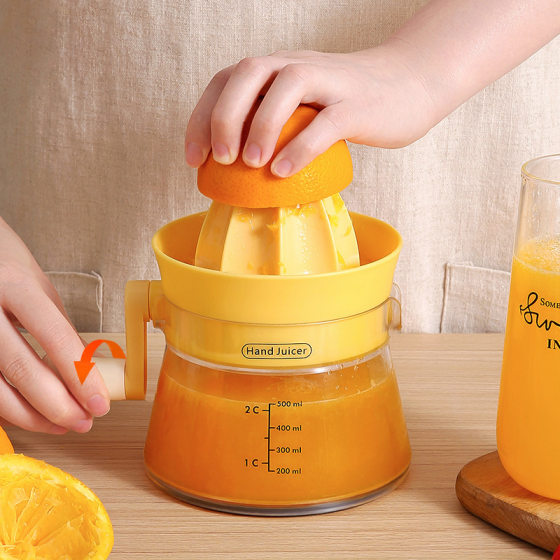 Household Hand-Cranked Juicer Manual Fruit Lemon Orange Squeeze Juicer Cup Juicer Hand-Pressed Juicer