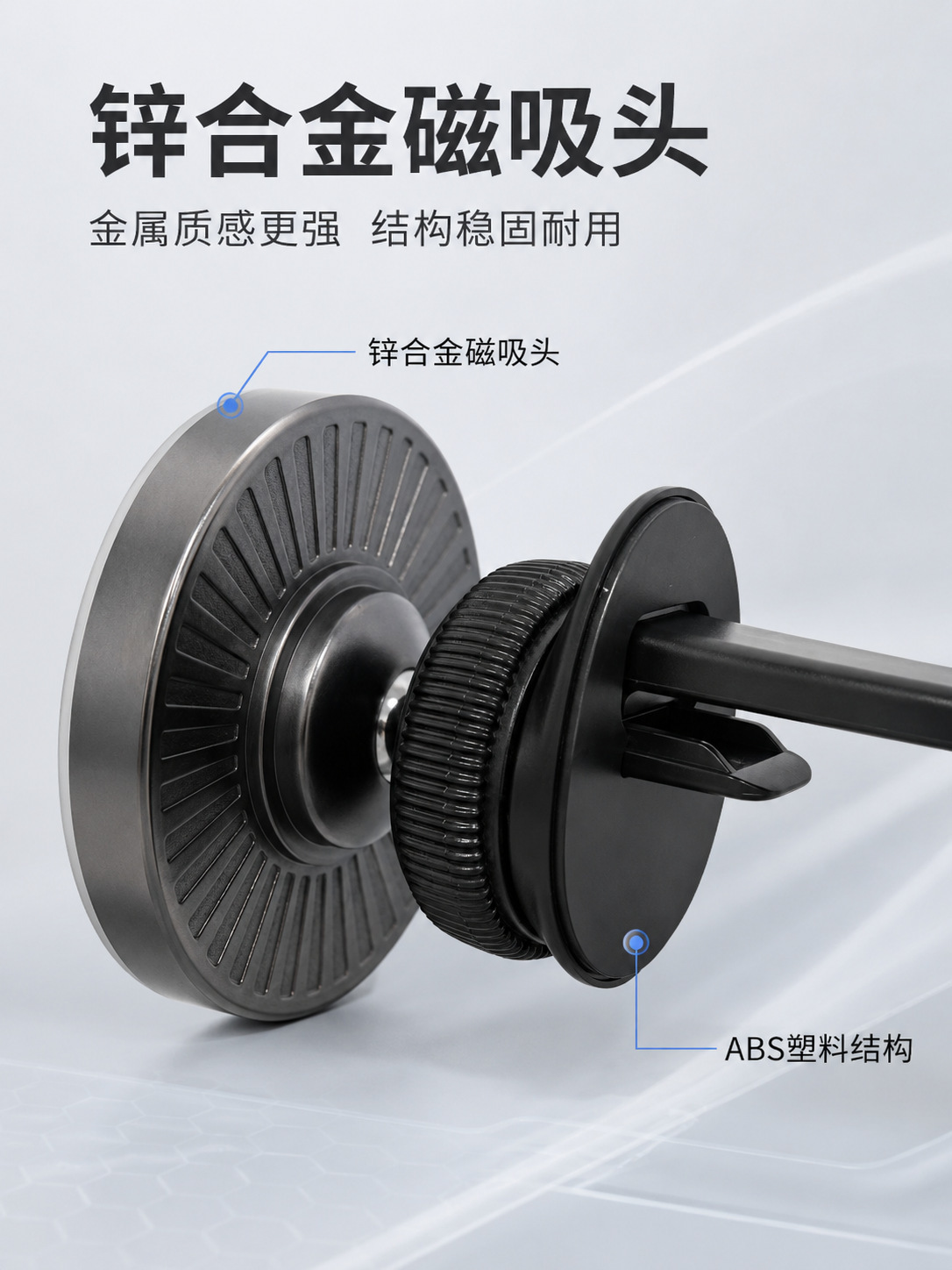 Cross-border MagSafe Magnetic Phone Holder for Car with RGB Dynamic Ambient Light and 15W Wireless Charging