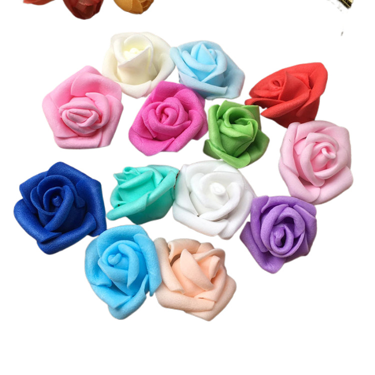 En stock simulación PE espuma Rosa cabeza mini 2. 6cm curling espuma Rosa flor falsa caja de dulces Accesorios