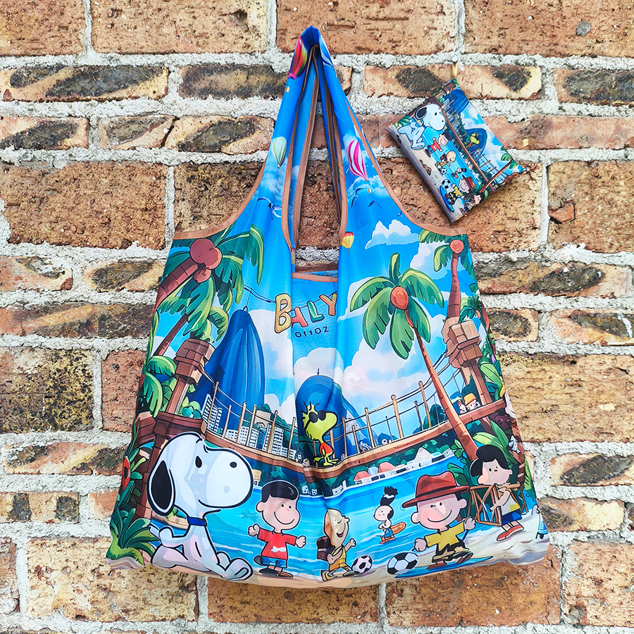 卡通大号购物袋可以折叠超市环保买菜包便携带收纳袋大容量