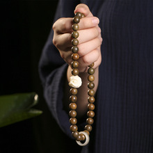 吉祥醒狮象牙果10mm念珠檀木森系文艺古风双圈手串文玩手持男女款