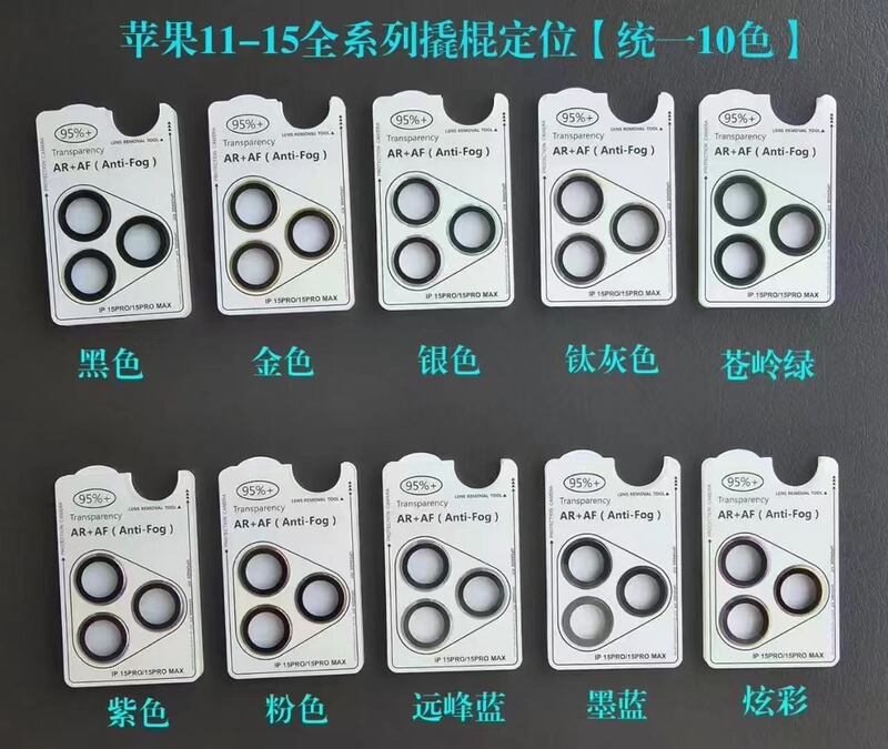 适用iPhone17promax苹果17Air/16/15仿原防爆高透撬棍定位镜头膜|undefined