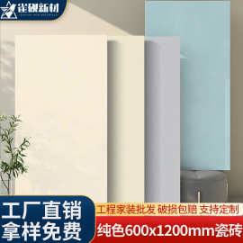 哑光小清新风纯色砖600x1200客厅防滑地砖浴室浴室墙面砖彩色瓷砖