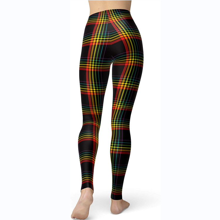 Abbigliamento da donna multicolore stampato slim fit fianchi sollevamento snellente grandi dimensioni corsa yoga fitness leggings_voghion.com