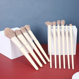 10-Piece Zero-Degree Makeup Brush Set, Complete Set of Soft-Bristled Eye Shadow Lip Brush, Blush Nose Shadow Brush, Makeup Tools, Wholesale in Stock