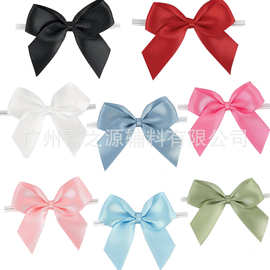 5*5cm 彩色婚礼派对装饰 节日氛围铁丝蝴蝶结双面缎带丝带涤纶