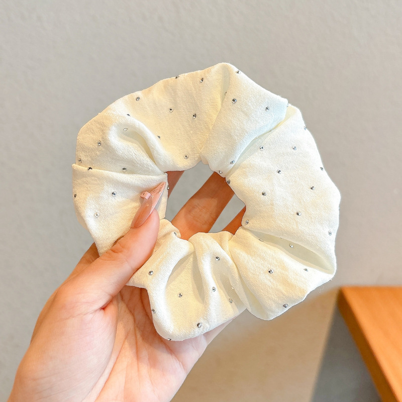 法式文艺~复古甜美方巾大肠发圈女高级感超大号马尾头绳发 饰头饰|undefined