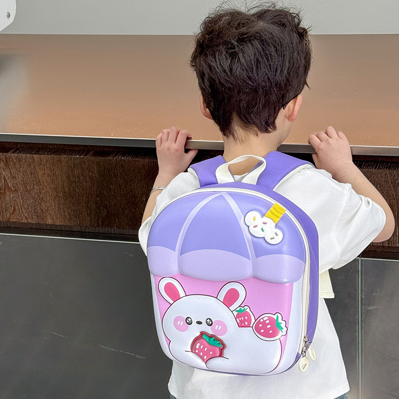 Mochila de dibujos animados para niños y niñas nueva linda taza de té con leche pequeña mochila de bebé con cáscara de huevo mochila de niños