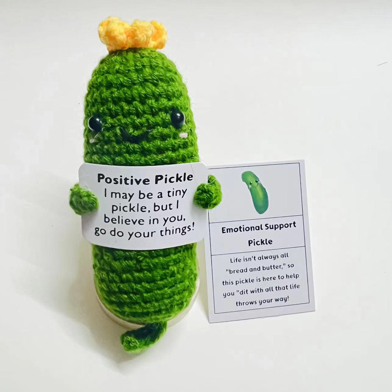 Amazon transfronterizo tejido a mano energía positiva Papa expresión bolsa emoción tarjeta vegetal muñeca coche decoración pequeña