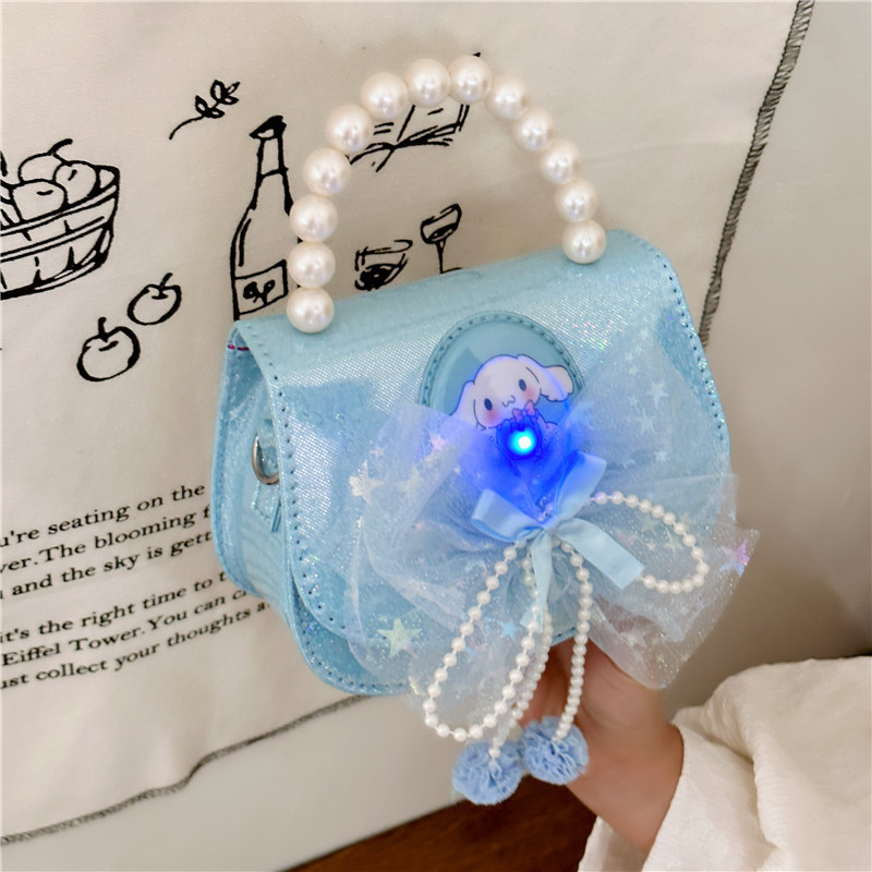 Luz intermitente, bolso de mano Kulomi, bolso de mochila para niños, princesa Melody, bolso de hombro para chicas lindas.