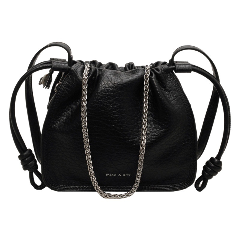 Estilo coreano de moda BOLSA DE PATRÓN DE lychee 2023 nuevo bolso de las mujeres popular de alto grado pequeño bolso cuadrado versátil bolsa de mensajero de cercanías