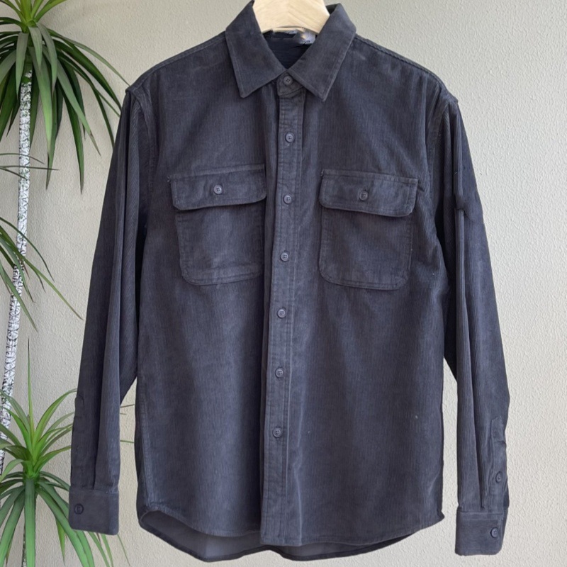 24SS Workwear corduroy camisa de manga larga chaqueta de trabajo chaqueta de mecha de lámpara