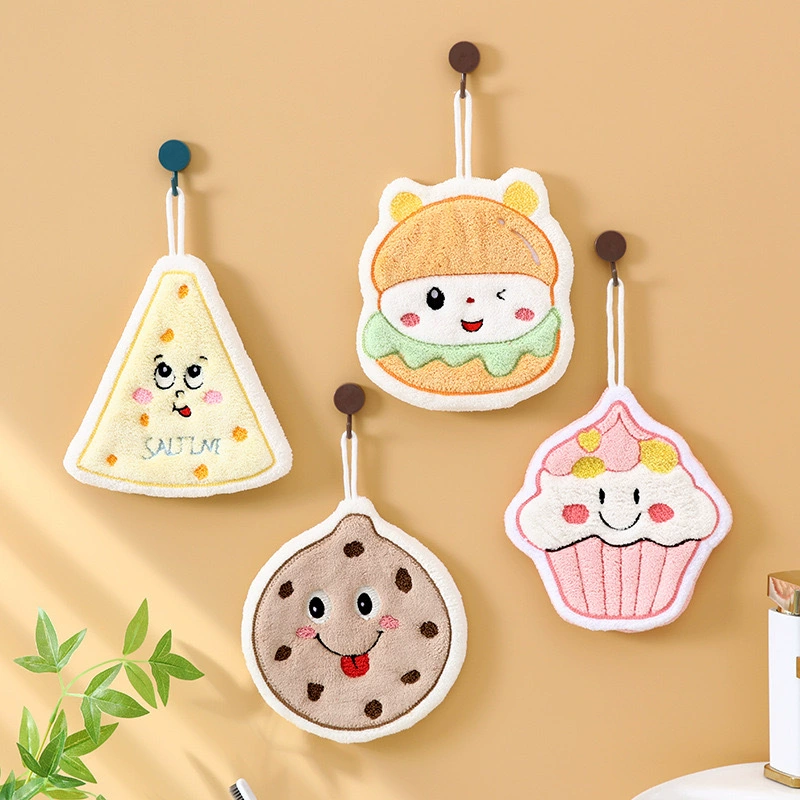 Милый мультфильм полотенце для рук на кухне коралловый бархат для детей
