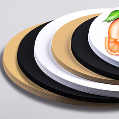 圓形卡紙牛皮紙黑色硬彩色紙幼兒園兒童美術繪畫背景圓紙加厚畫紙