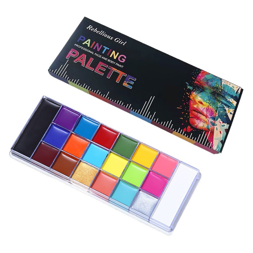 Cross-border nuevo 20-color de aceite de color de la cara pintura del cuerpo etapa maquillaje cara pintura Wansheng Navidad aceite crema de color