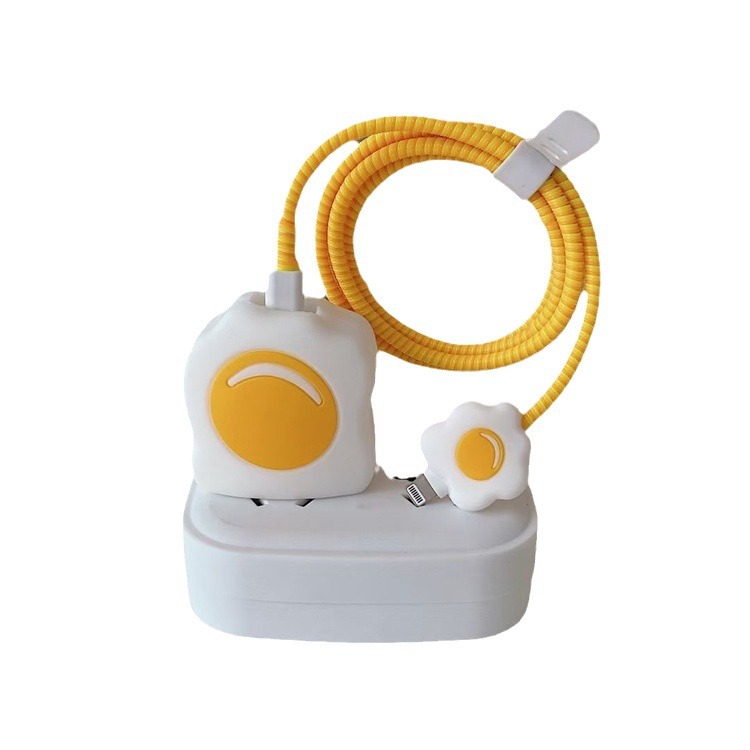 2023 nuevo cargador de dibujos animados cubierta protectora adecuada para Apple carga rápida cabeza 18/20W estándar europeo estándar americano aplicable