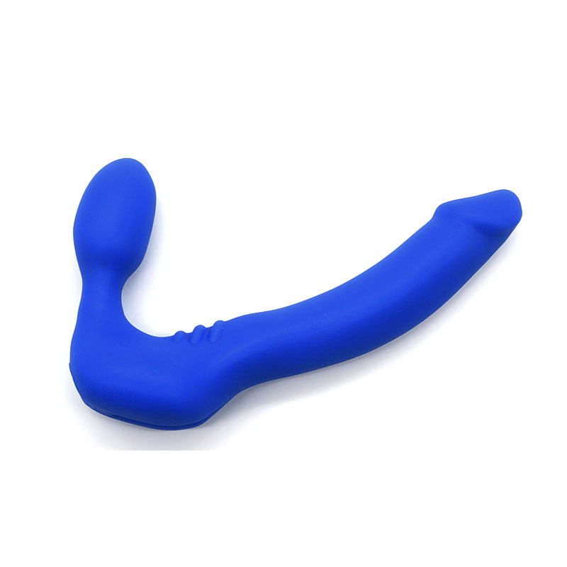 Double-Headed Vibrating Dildo, Silicone Dual-Ended Toy for Internal Stimulation, Purple — detail image 7