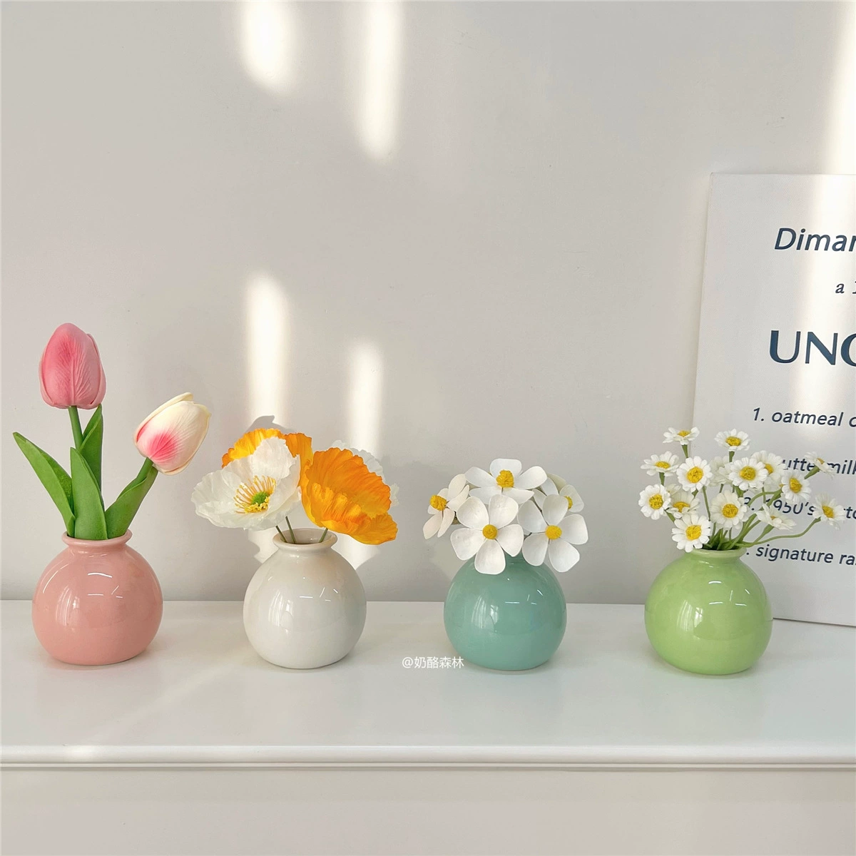 Ins ветер керамическая маленькая ваза офисная столовая спальня гостиная телевизор шкаф домашний декор комнаты моделирования украшения
