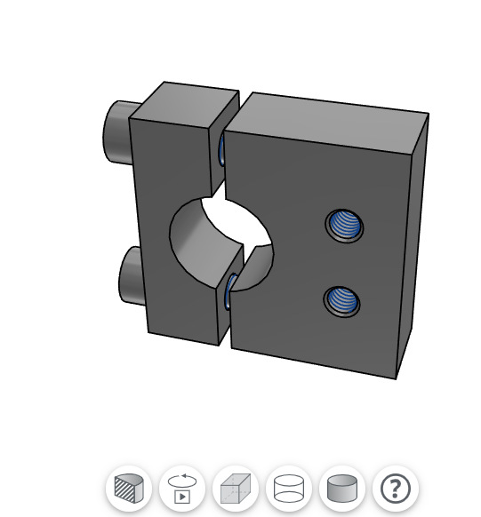 支柱固定夹 带螺纹垂直 平行 分离型KRTP12 KRPP15ARTP20ARPP25