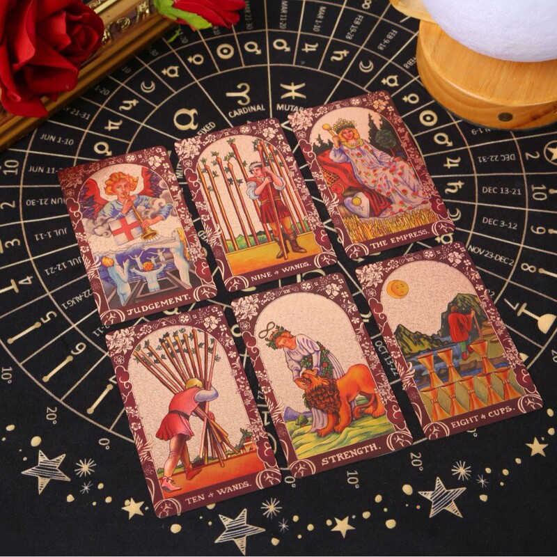 韦特塔罗牌正版全套金箔tarotpet说明书桌游牌旅游纪念桌面游戏|undefined