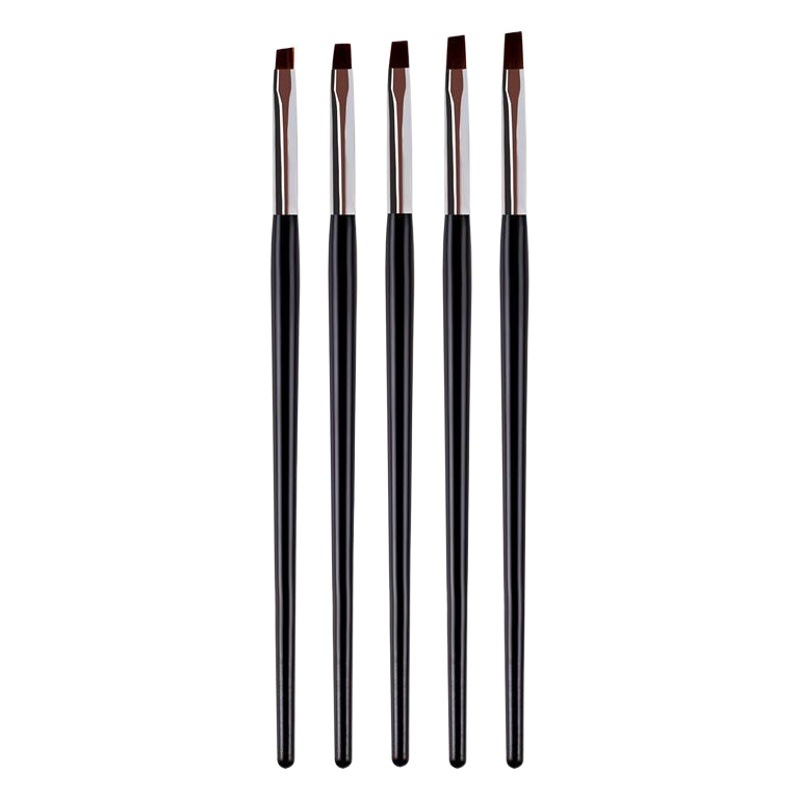 Cepillo de uñas 5 unids varilla negro fototerapia cepillo fila pluma traje francés fototerapia uñas adecuado