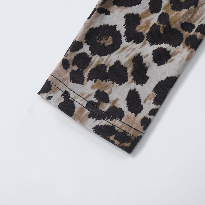XM25037 estilo europeo y americano sexy leopardo tren de vestir 2025 otoño nuevo tren de vestir de cintura abierta in camisa de chicas calientes