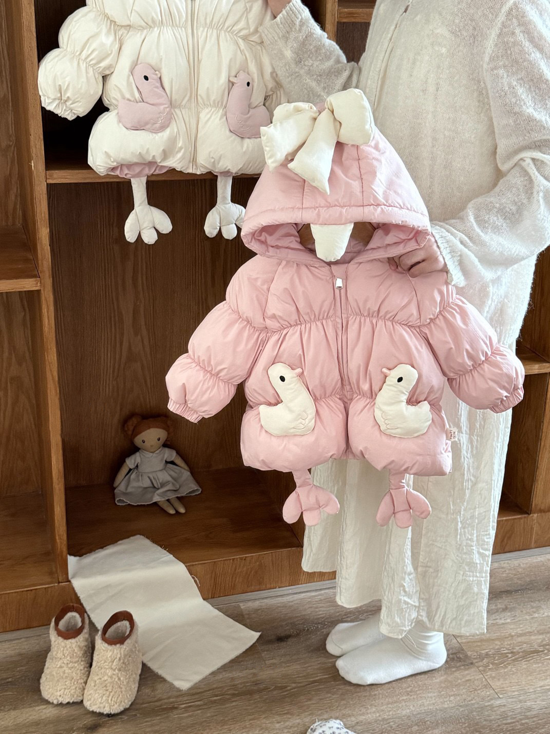 girl‘s down coat 2024 winter new girl infant baby girl 90 white duck down duck down jacket coat