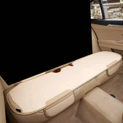 for all seasons, single-piece seat Seat cushion, seat cover - leather-style-beige-separate-rear-seat