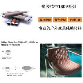 户外绳编材料家具用绳户外织带防水绳子包芯涤纶圆绳手工