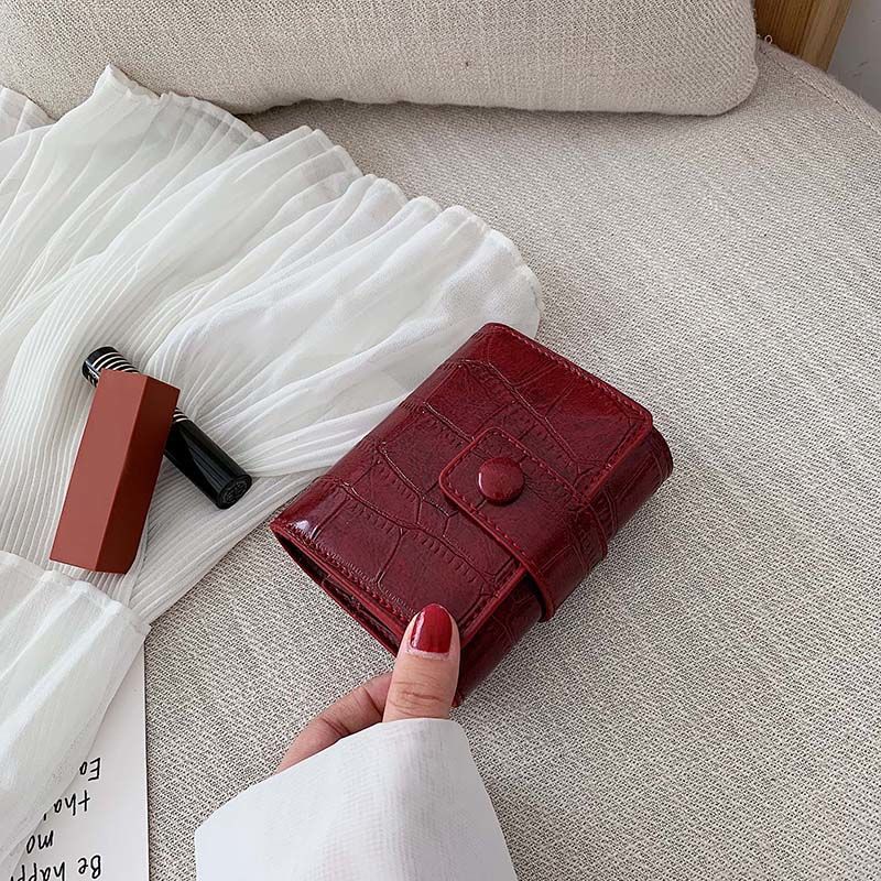 Mini sobre rojo pequeño mensajero portátil retoque de maquillaje portátil con espejo pequeño lápiz labial en polvo bolsa de almacenamiento bolsa de cosméticos