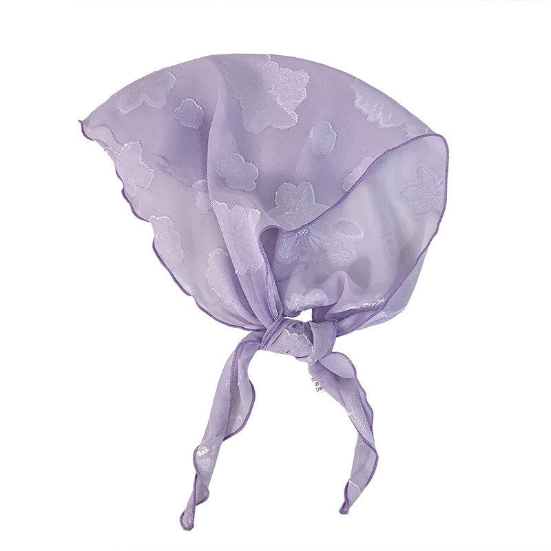 Pañuelo para el cabello pastoral femenino de verano nuevo estilo bufanda de seda sensación de alta calidad bufanda de flores bufanda triangular bufanda de cuello bufanda pequeña